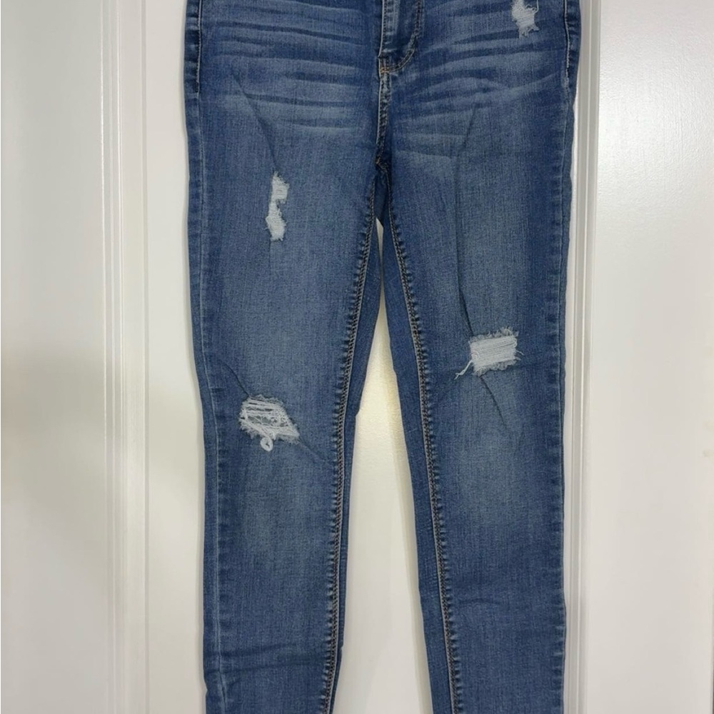 Classic Blue Distressed Women Jeans